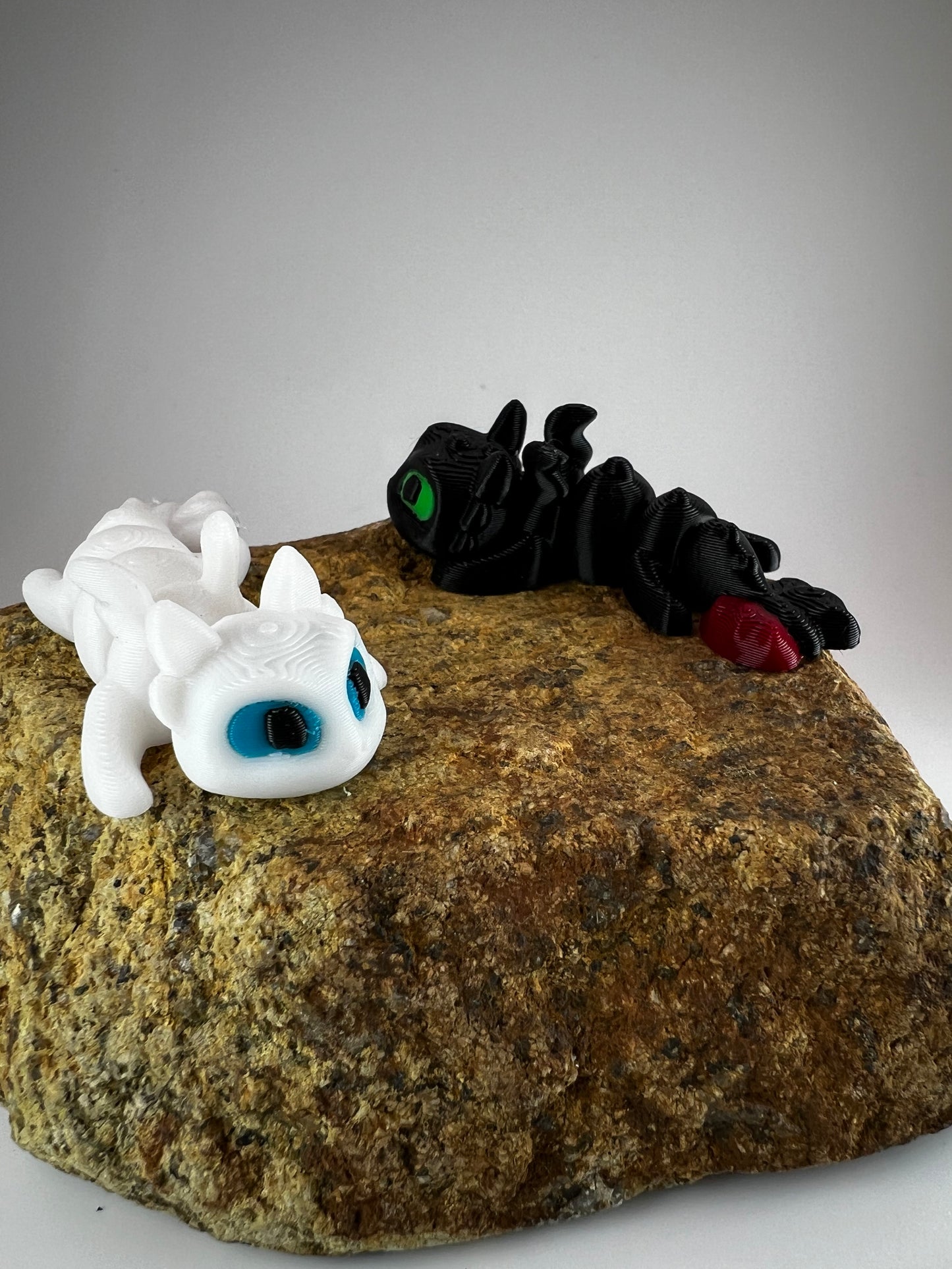 Mini Toothless & Light Fury